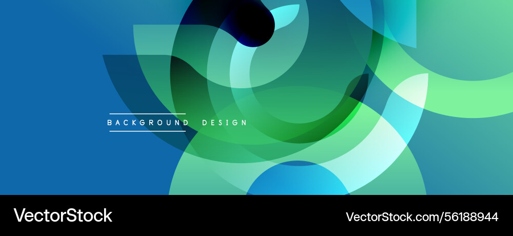 Abstract design overlapping circles create Vector Image