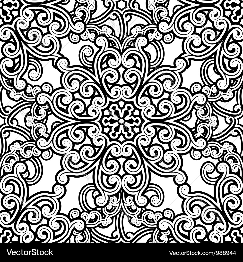 Intricate Swirls Pattern vector image