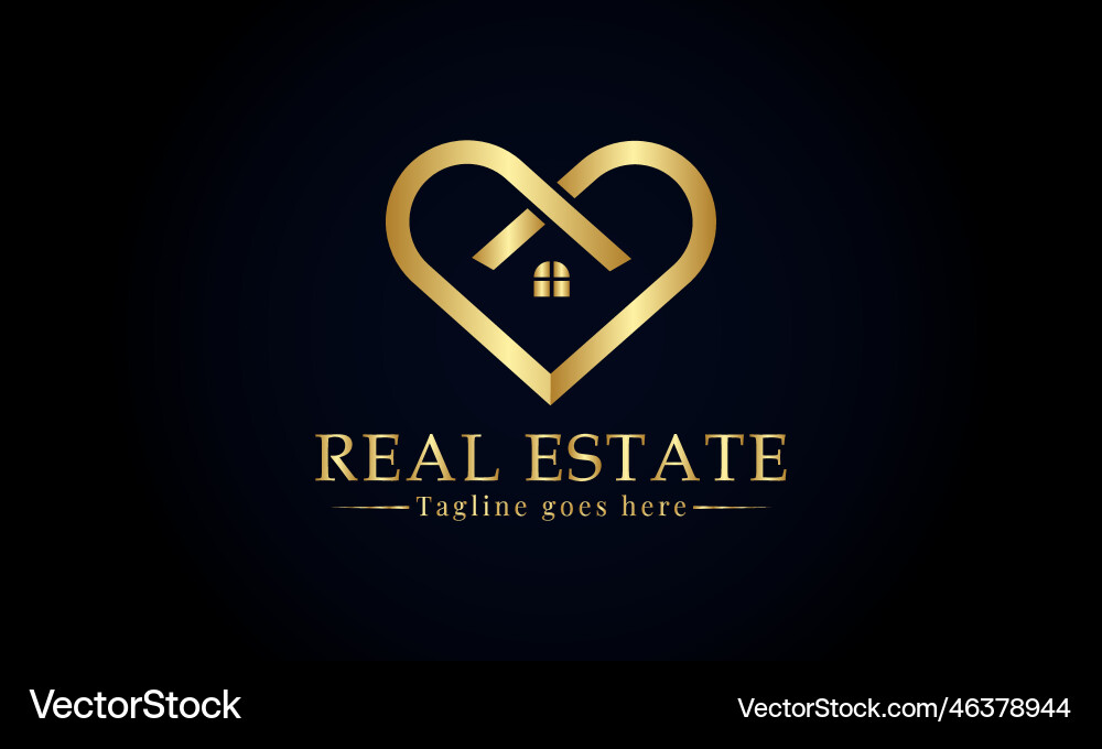 Schwarz Gold Immobilien Logo Konstruktion Design Schwarz Gold Immobilien Logo Konstruktion Design vektorbild