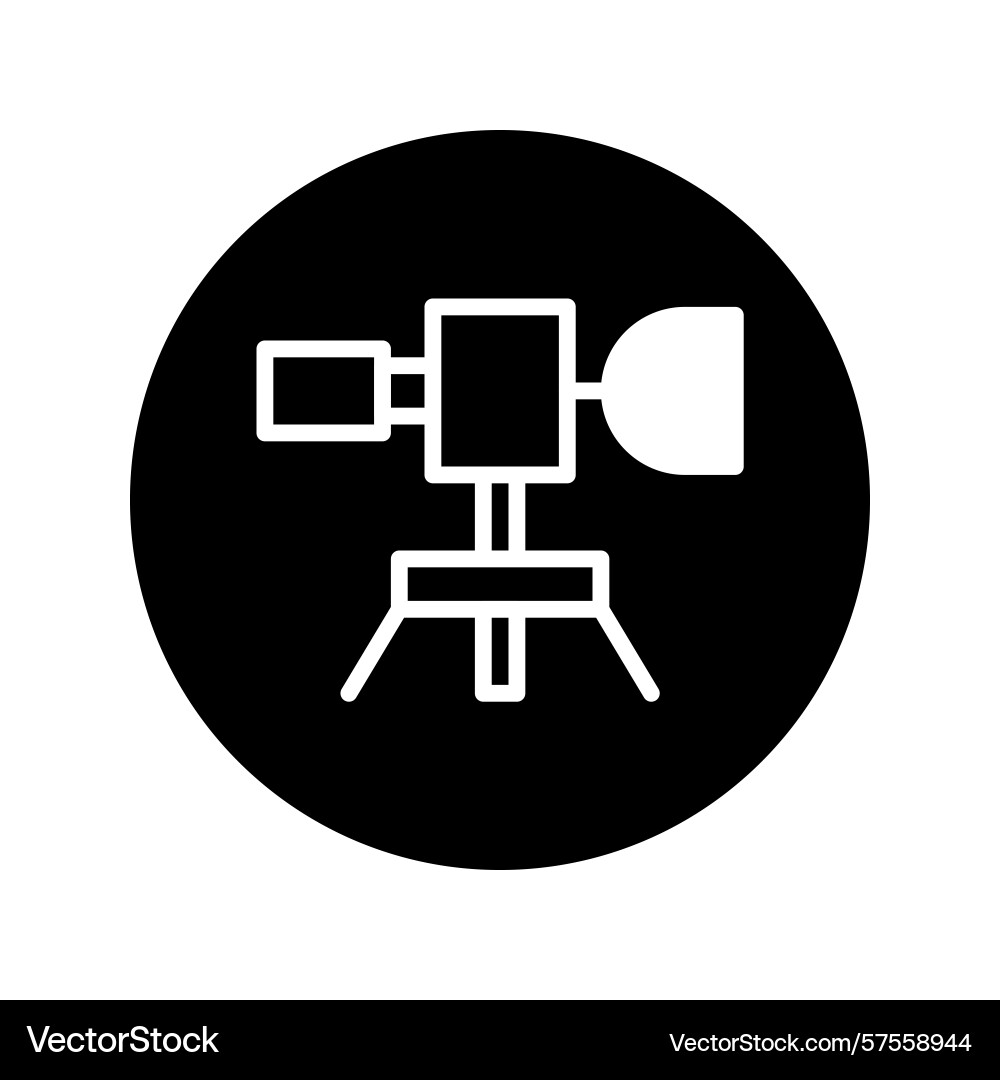 Simple camera icon within a black circle Simple camera icon within a black circle Vector Image