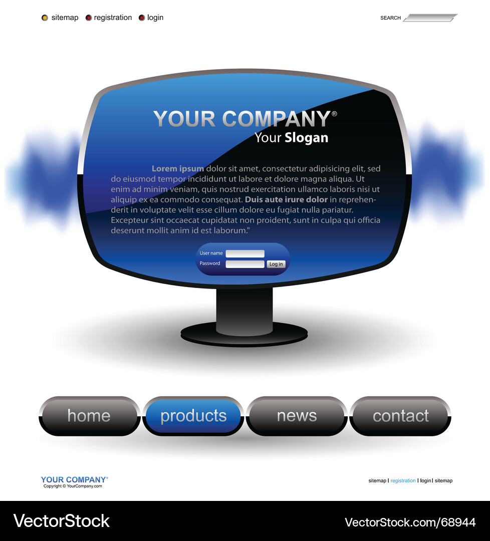 Website Template - Modern Vector Image