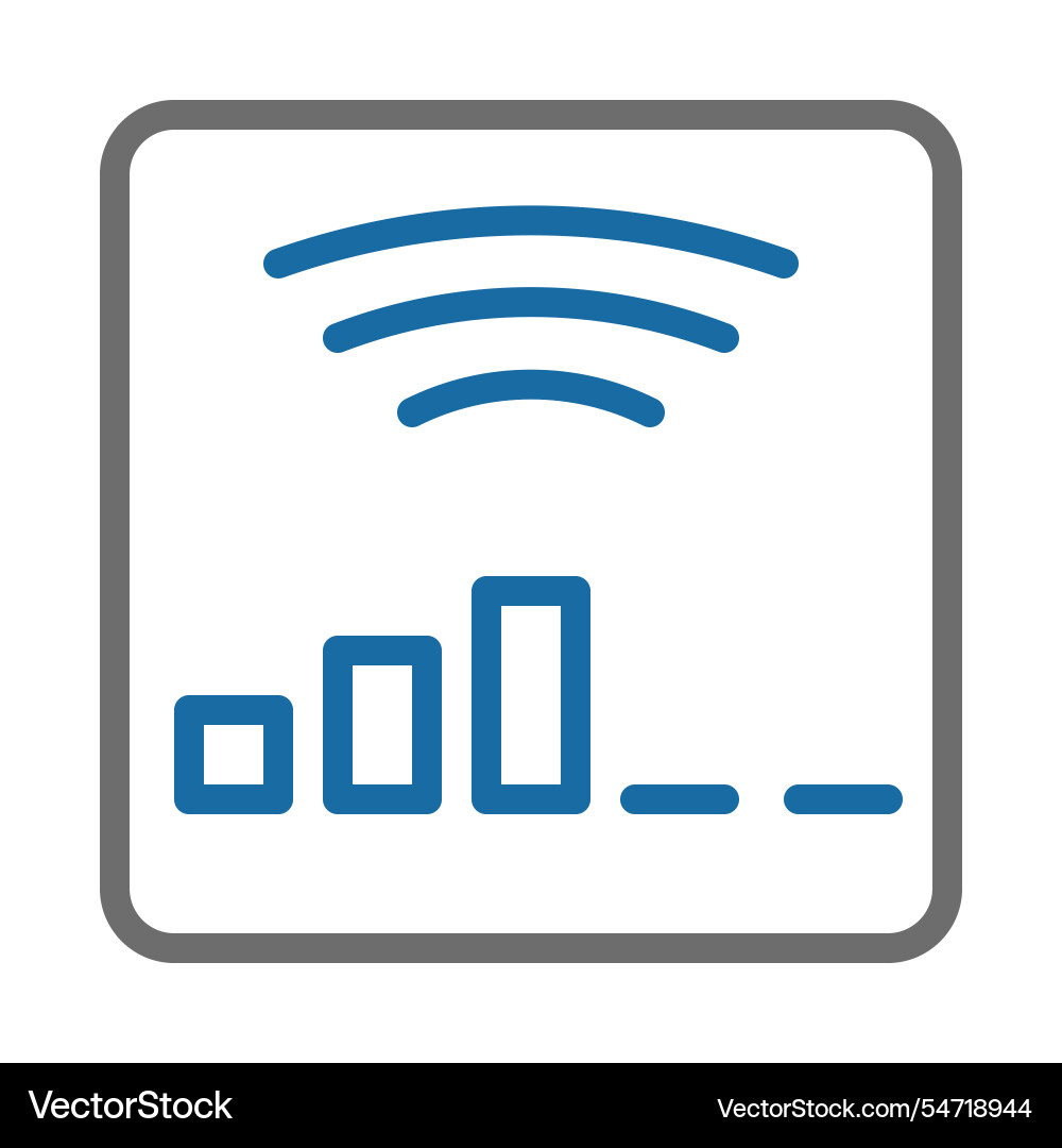 Wireless network signal icon concept of internet Wireless network signal icon concept of internet vector image
