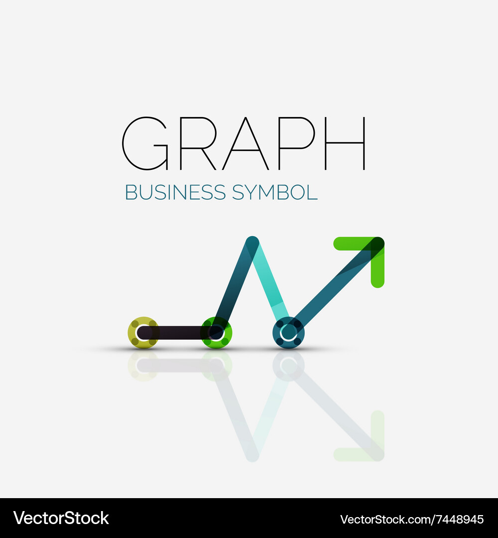 Abstract logo idea linear chart or graph Vector Image
