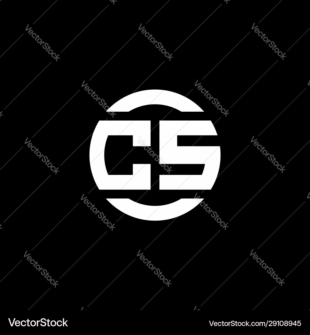 Cs logo monogram isolated on circle element Cs logo monogram isolated on circle element Vector Image