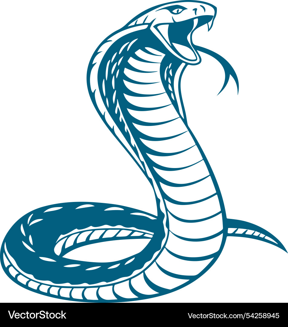 Elegant black silhouette of a snake Royalty Free Vector