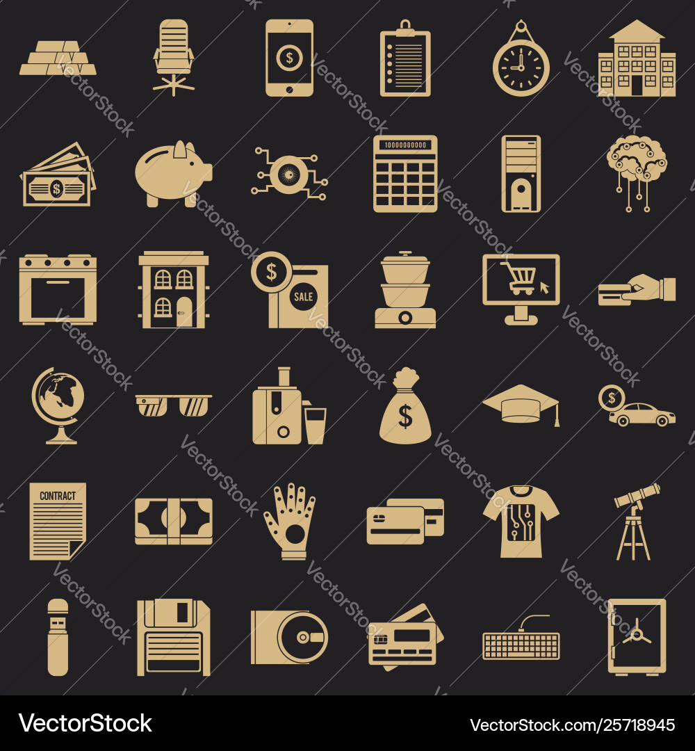 Invoice icons set simple style Invoice icons set simple style Vector Image