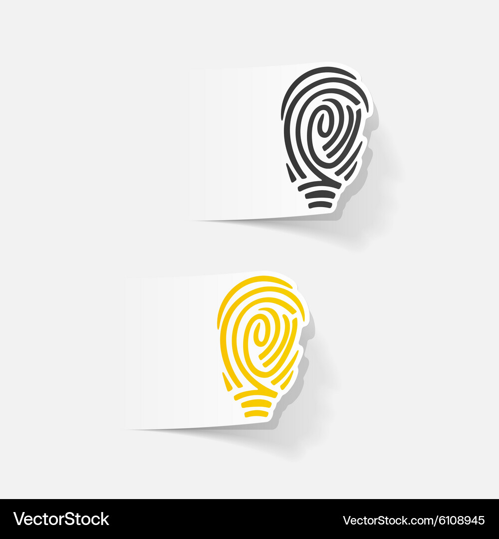 Realistic design element fingerprint Vector Image
