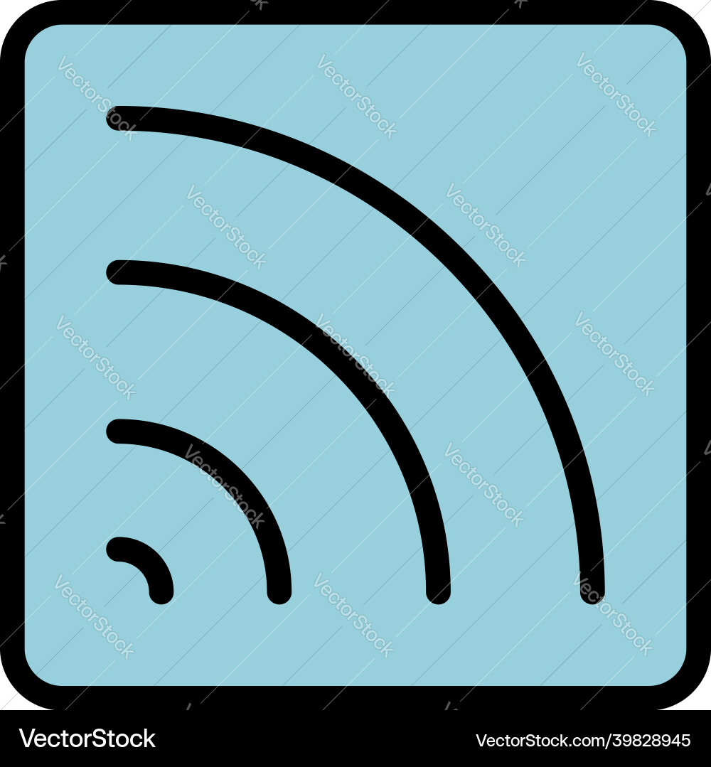 Wifi interface icon color outline Wifi interface icon color outline Vector Image