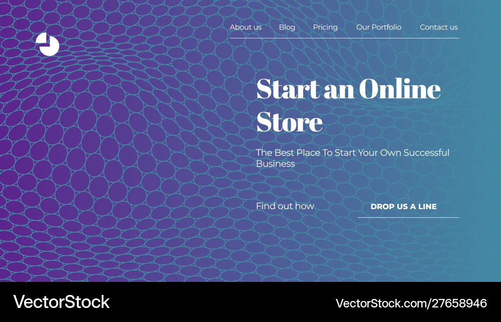 Abstract colorful gradient landing page template Abstract colorful gradient landing page template vector image