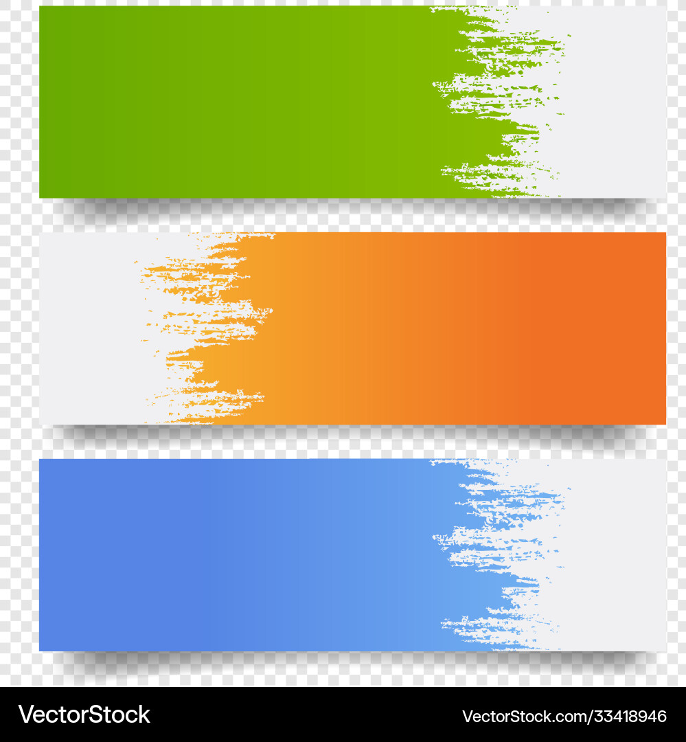 Banners set with blobs isolated transparent vector image