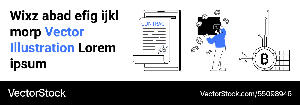 Blockchain und Kryptowährung Konzept w smart Blockchain und Kryptowährung Konzept w smart vektorbild