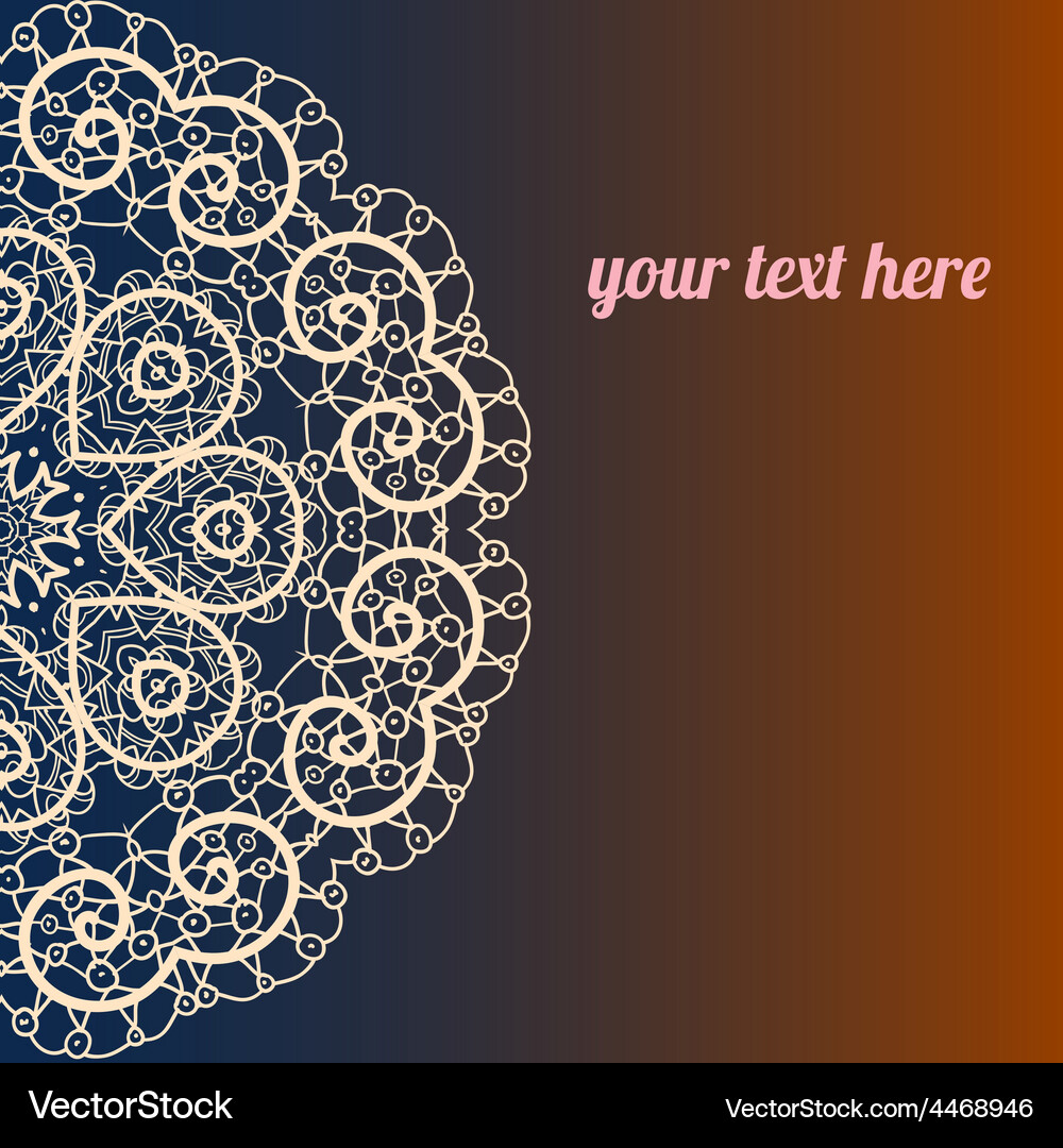 Ornate frame with sample text Vector Image