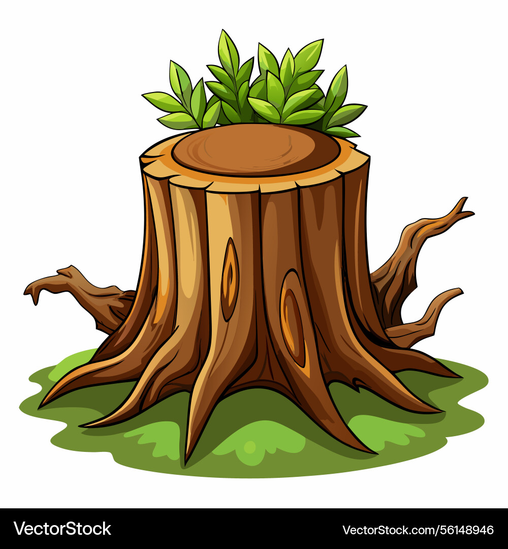Tree stump design Vector Image