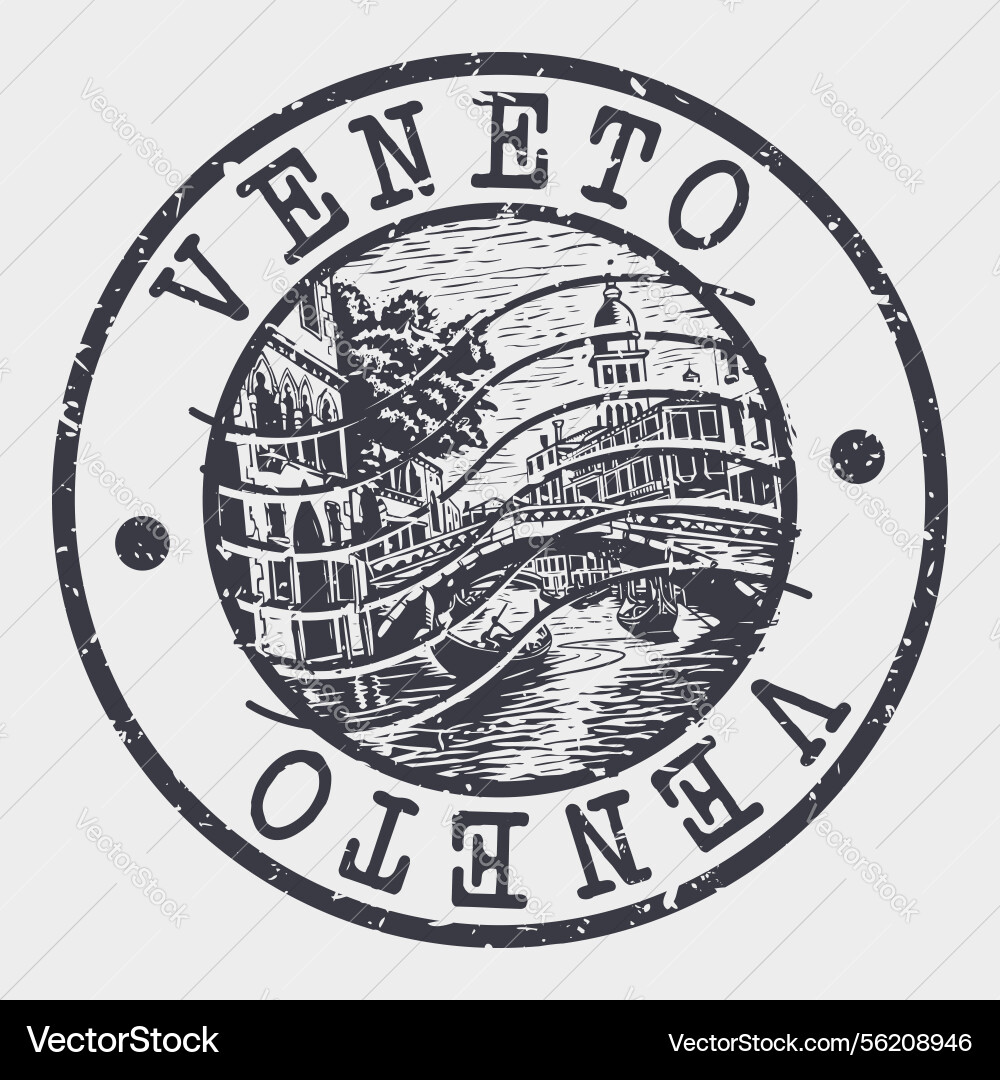 Veneto stamp postal silhouette seal Veneto stamp postal silhouette seal vector image
