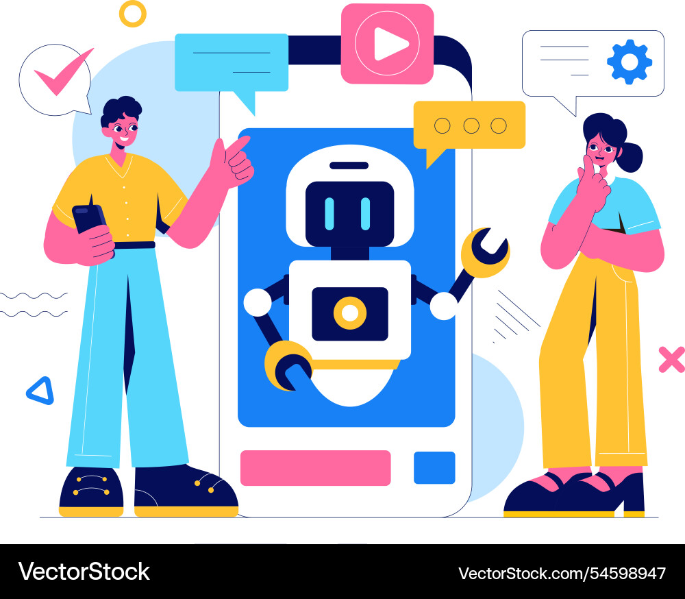 Artificial intelligence featuring a digital brain Artificial intelligence featuring a digital brain vector image