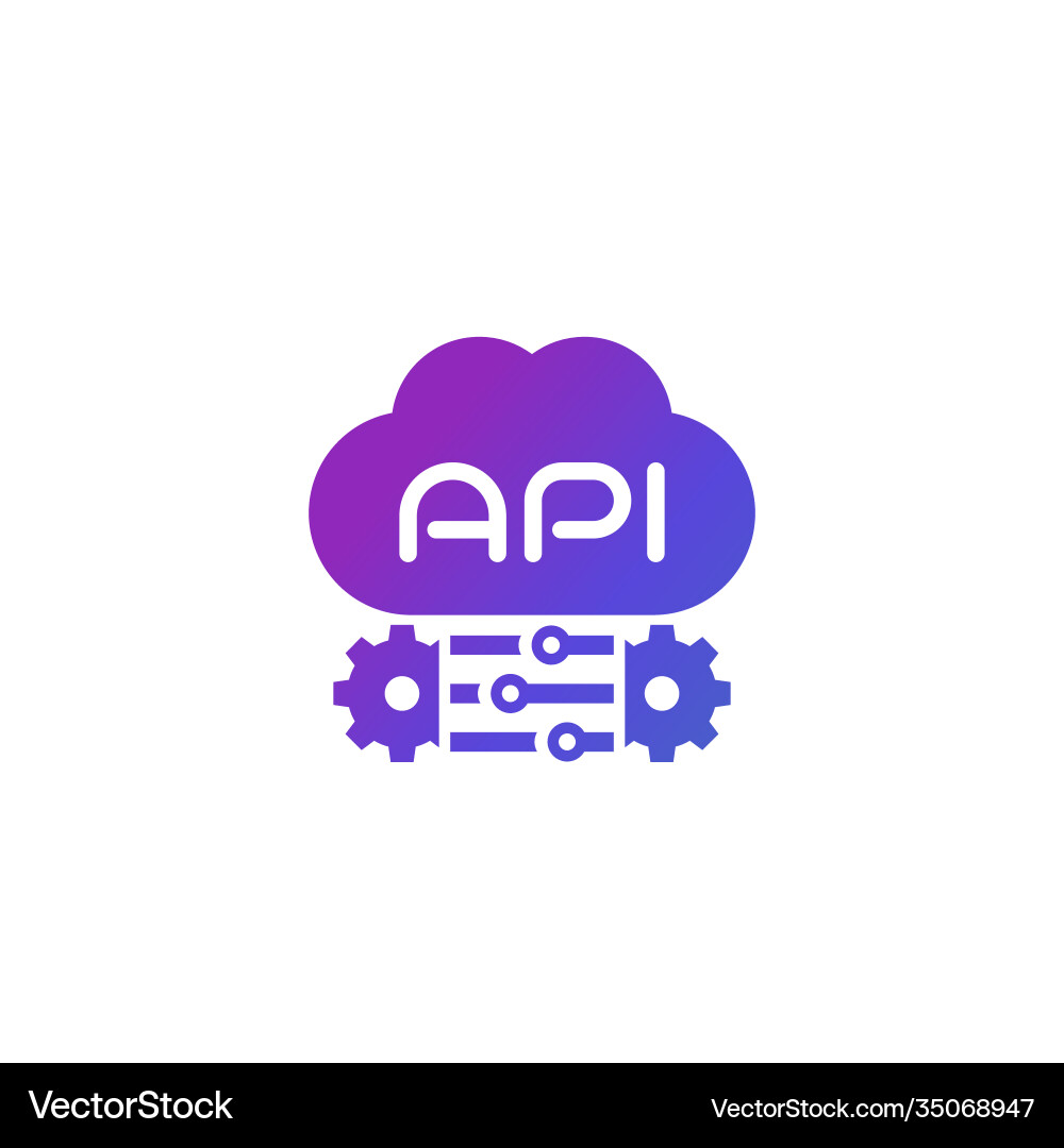 Cloud API Integration Icon vector image