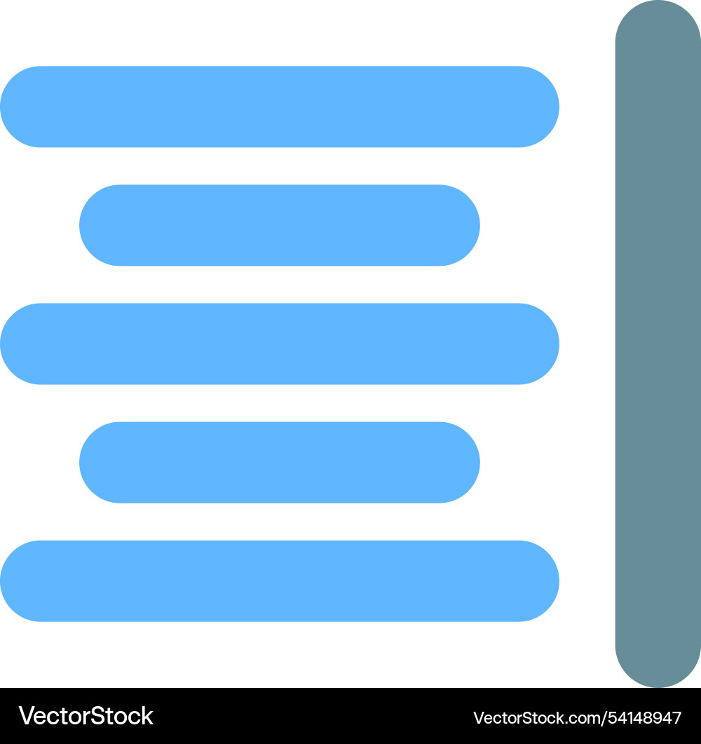 Horizontal align flat icon design Vector Image