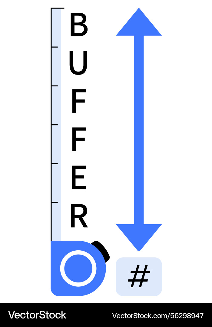 Messwerkzeug mit Pufferstandgradient Messwerkzeug mit Pufferstandgradient vektorbild