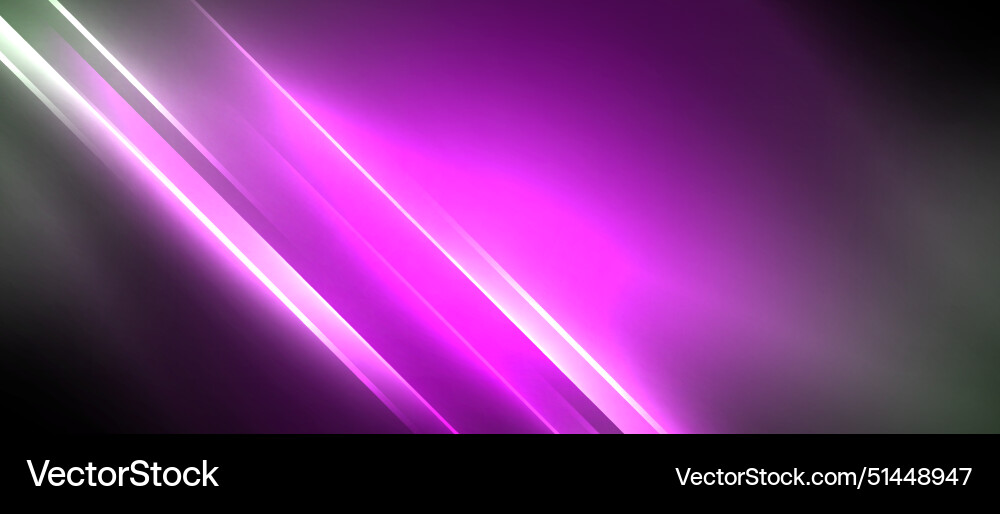 Neon dynamic diagonal light rays background Vector Image