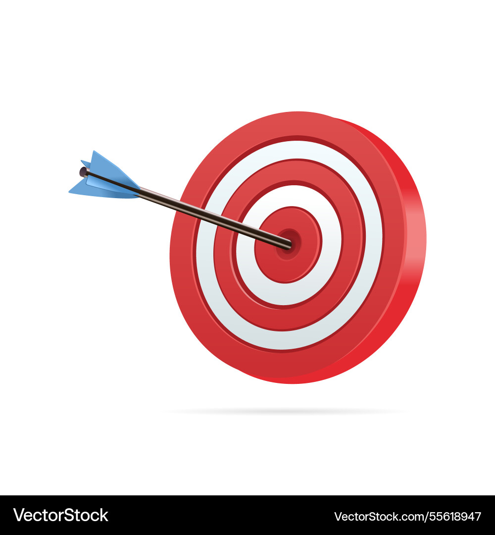 Realistic 3d dart target vector image