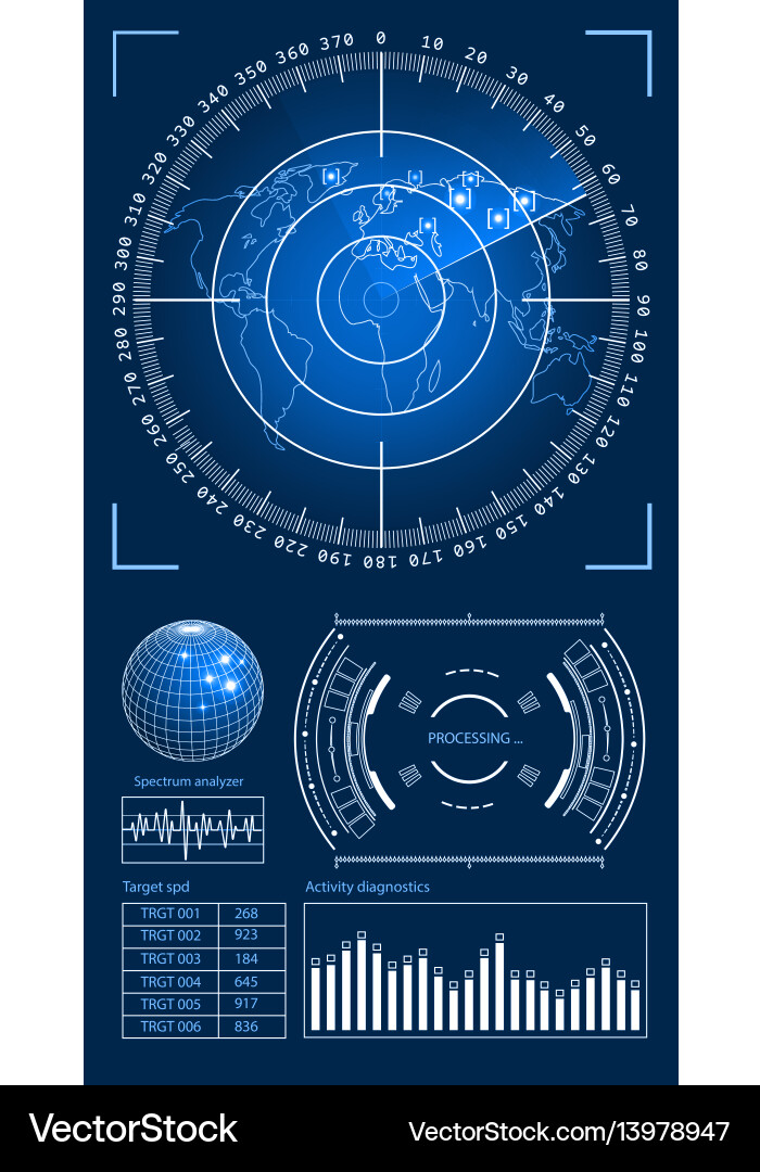 Sci-Fi HUD Tech Interface vector image