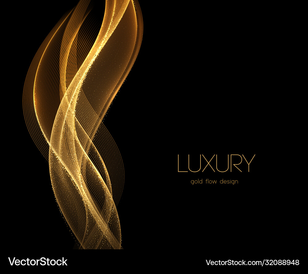 Abstract shiny color gold wave design element Abstract shiny color gold wave design element vector image