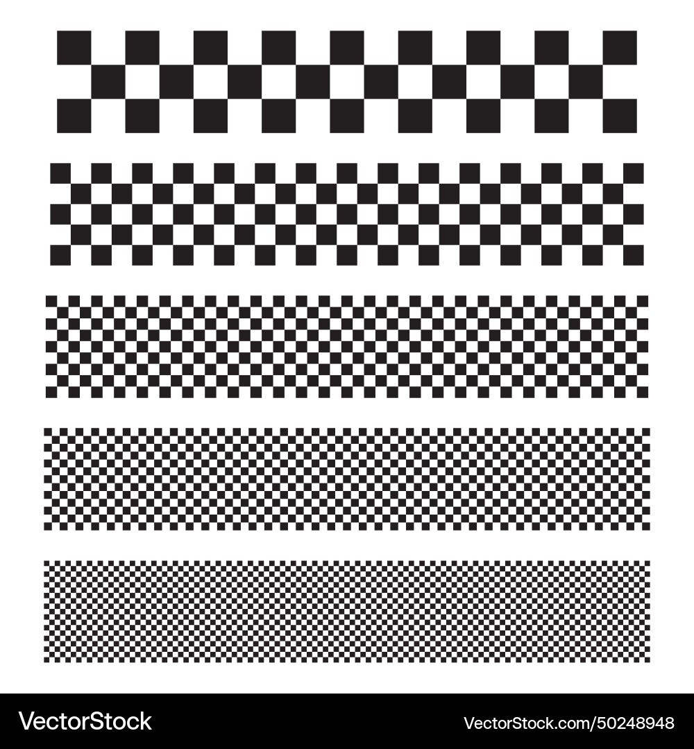 Checkered Racing Flags - Dynamic Pattern vector image