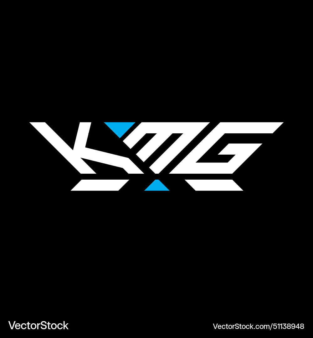 Kmg letter logo design kmg simple and modern logo Vector Image