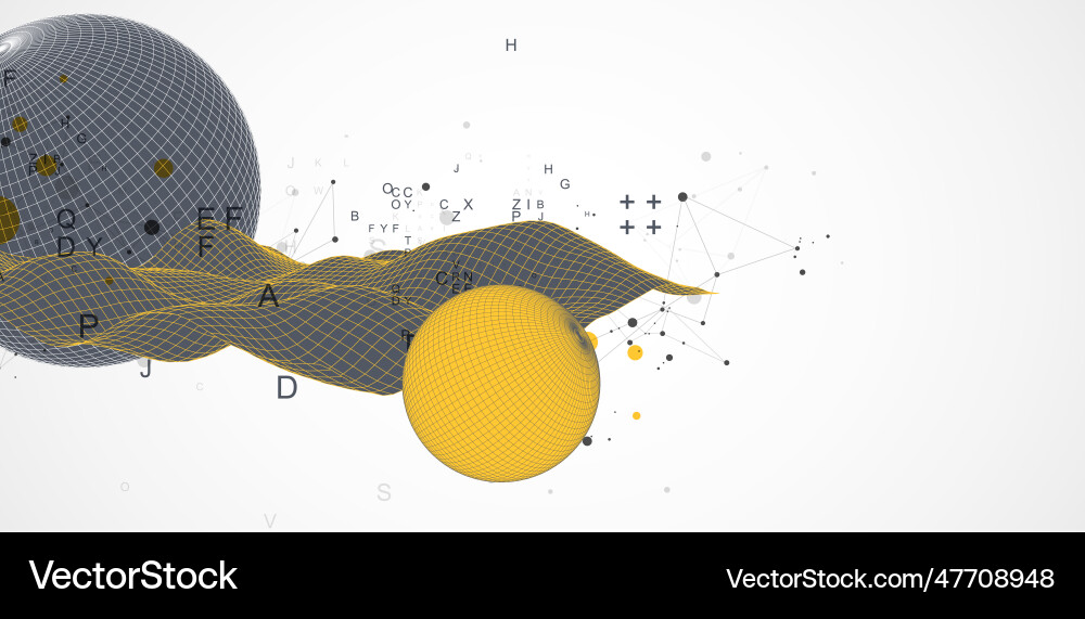 Sphere theme with connected lines in technology Sphere theme with connected lines in technology vector image