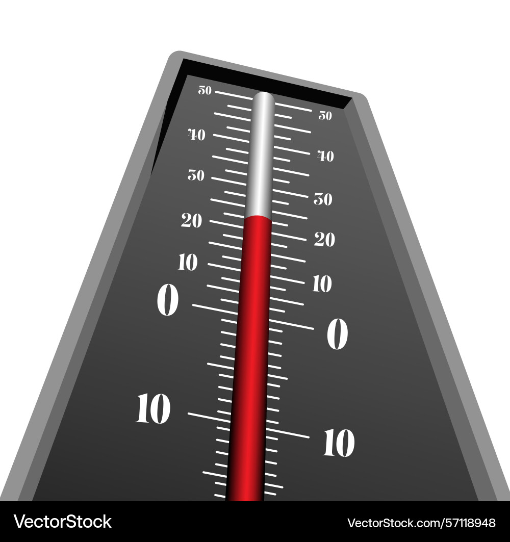 Thermometer indicates high temperature Vector Image