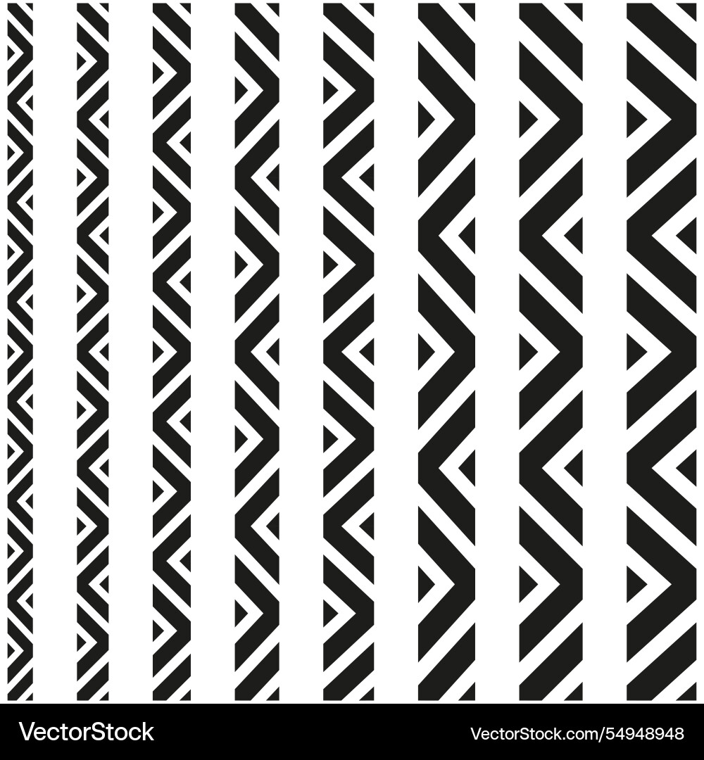 Zigzag stripe background black geometric pattern Zigzag stripe background black geometric pattern vector image
