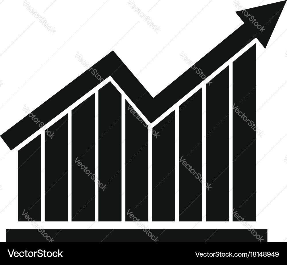 Best graph icon simple Vector Image