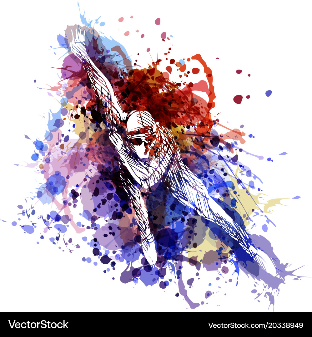 Colorful Skater Splash Vector Image