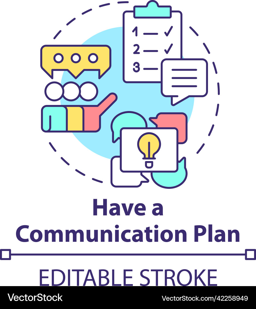 Have communication plan concept icon Royalty Free Vector
