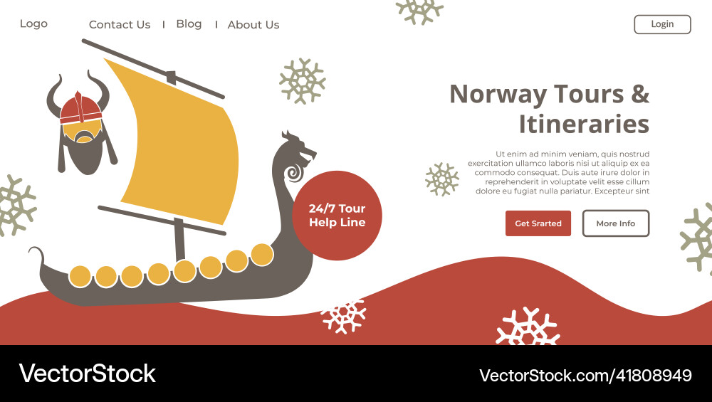 Norway tours and itineraries tourist website Norway tours and itineraries tourist website vector image