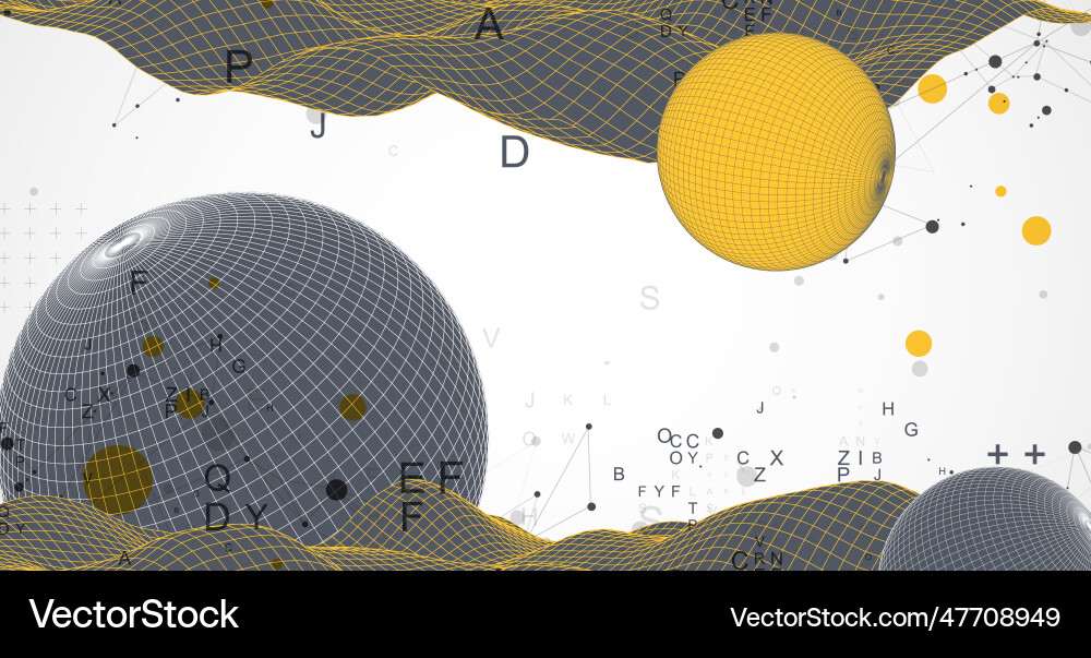 Sphere theme with connected lines in technology Sphere theme with connected lines in technology vector image