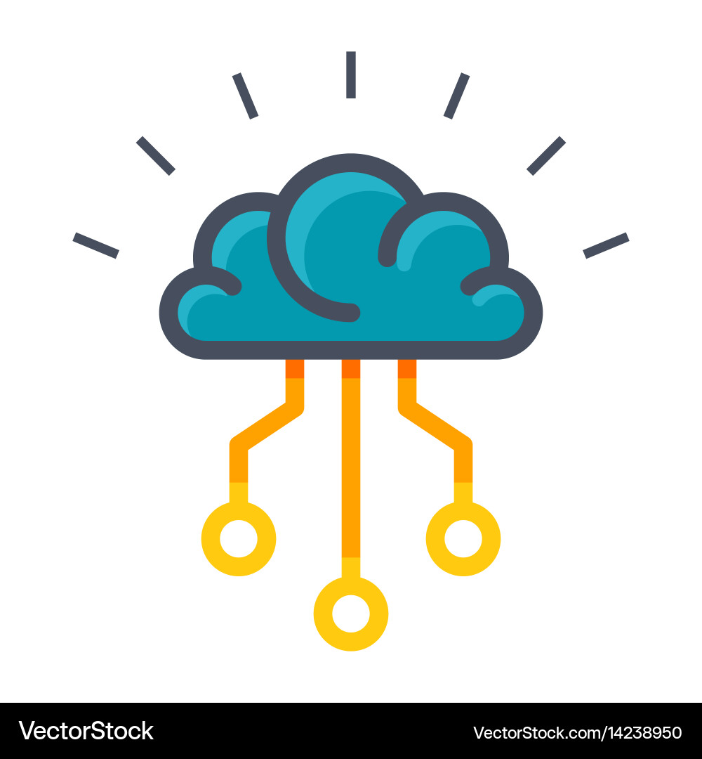 Artificial Intelligence Circuit Icon vector image