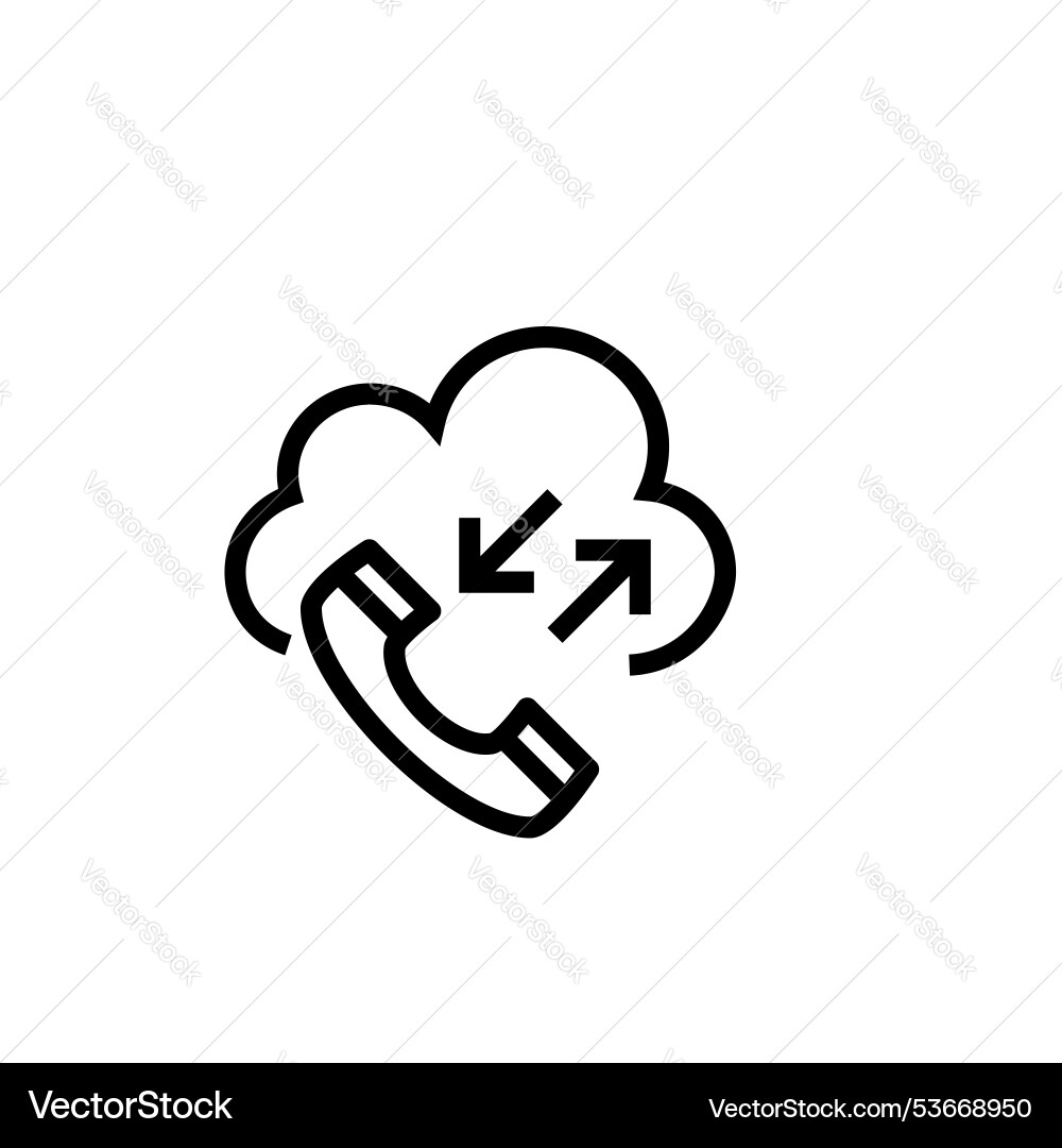 Cloud computing icon outline style design Vector Image