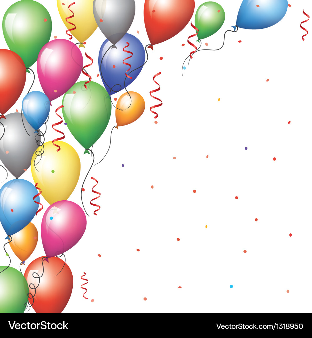 Colorful Balloon Celebration Background Vector Image