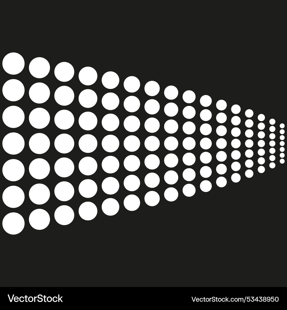 Dot array pattern perspective circle grid Dot array pattern perspective circle grid vector image