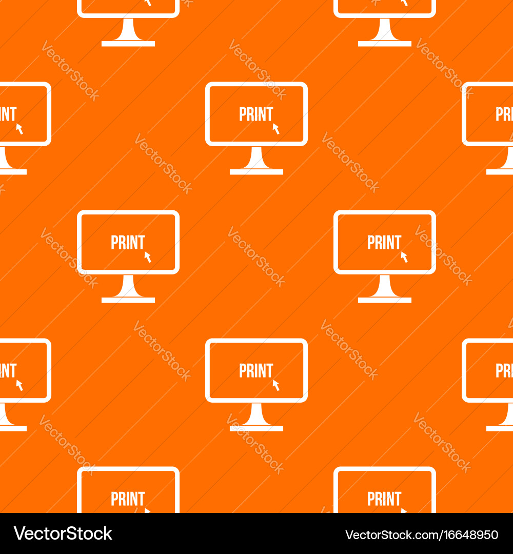 Print word on a computer monitor pattern seamless Vector Image