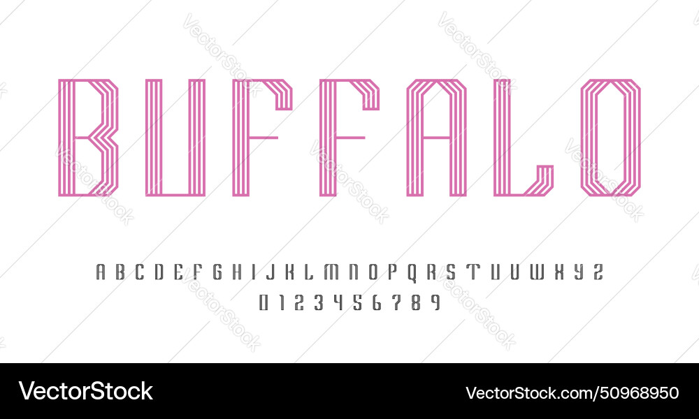 Set of alphabets font letters and numbers Set of alphabets font letters and numbers vector image