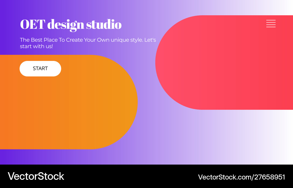 Abstract colorful gradient landing page template Abstract colorful gradient landing page template vector image