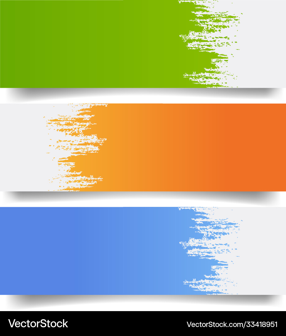 Banners set with blobs isolated white background Banners set with blobs isolated white background vector image