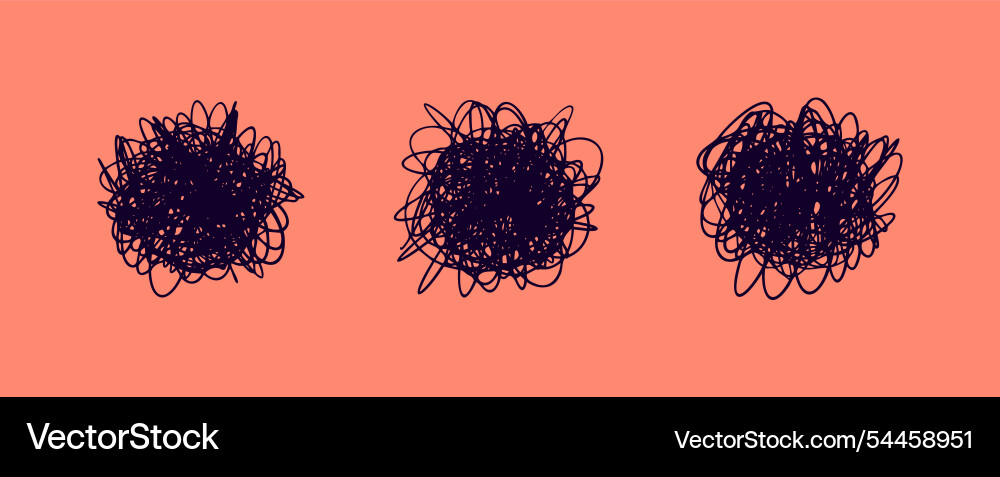 Chaos und Gehirn Linie Doodle-Ikone Stress Chaos und Gehirn Linie Doodle-Ikone Stress vektorbild