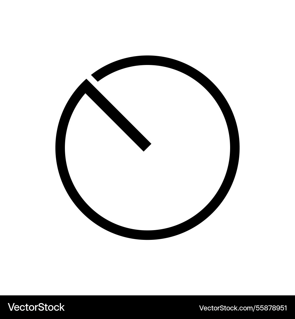 Circle icon with partial sector progress bar Circle icon with partial sector progress bar vector image