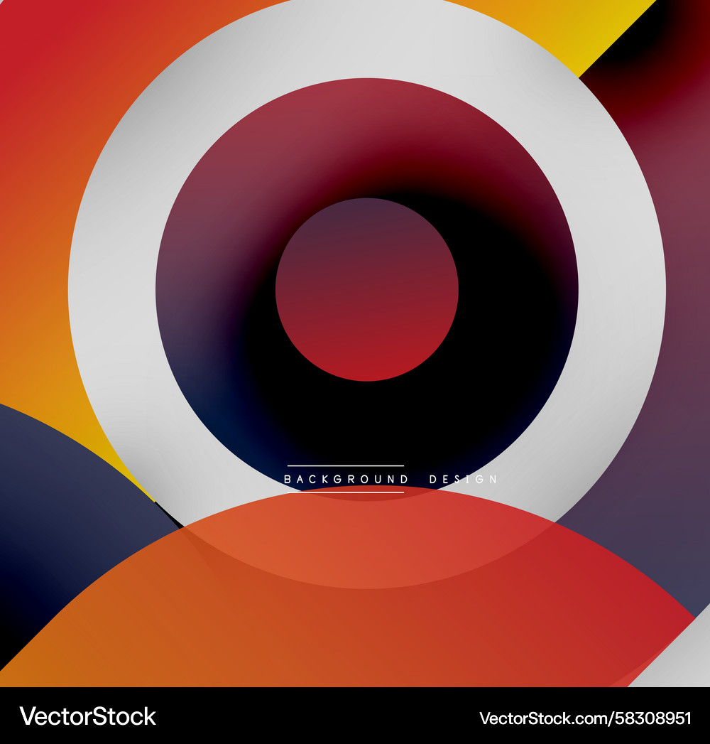 Concentric Circles Abstract Pattern Vector Image