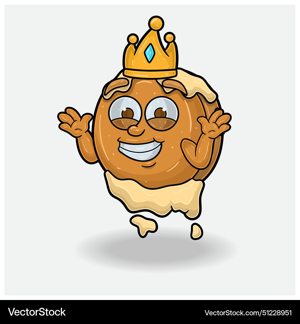 Pancake with dont know smile expression Pancake with dont know smile expression Vector Image
