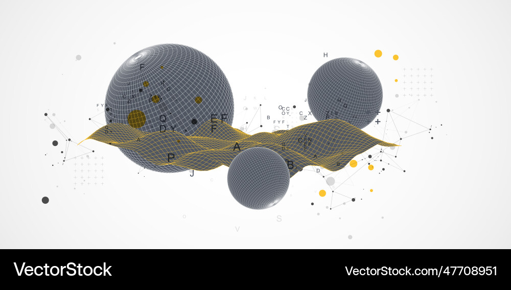 Sphere theme with connected lines in technology Sphere theme with connected lines in technology vector image