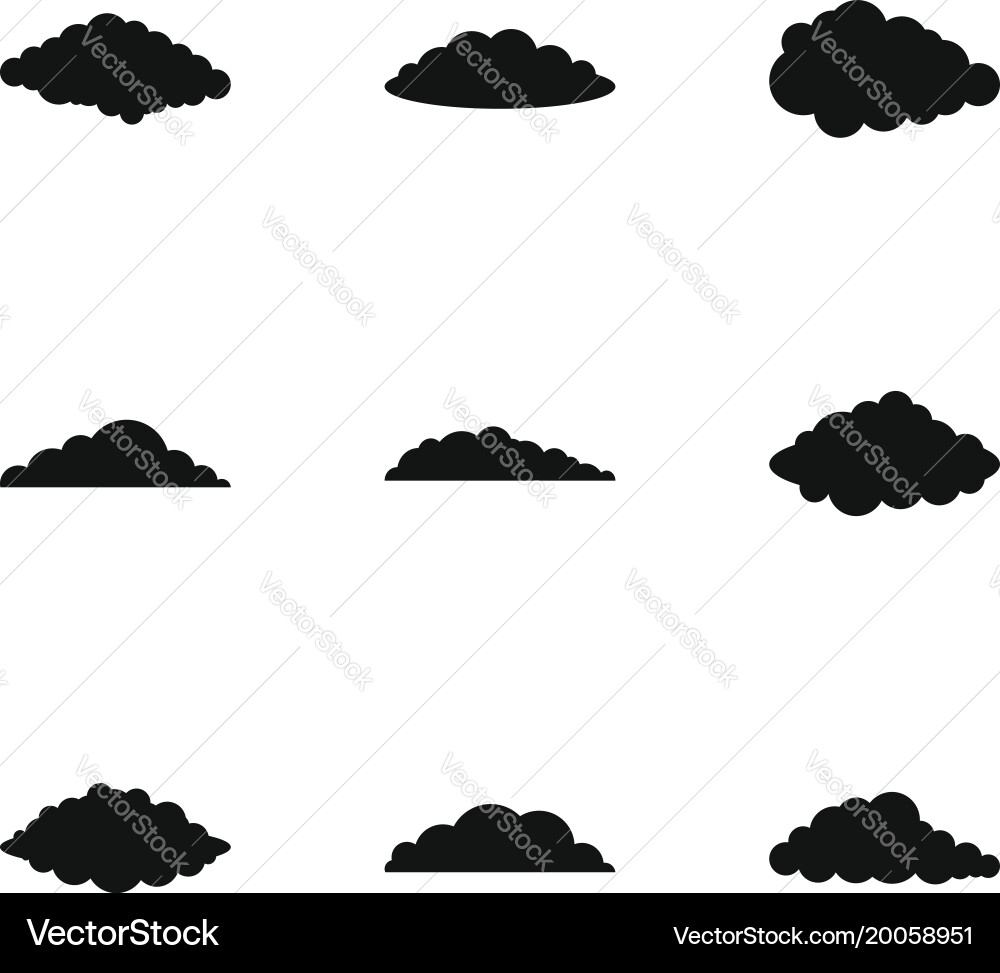 Swarm icons set simple style Vector Image